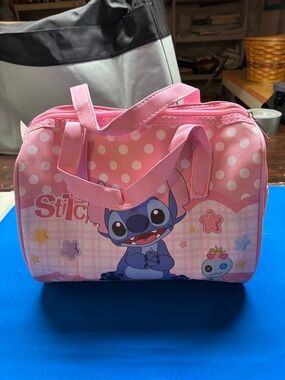 Pink Stitch Polka Dot Carry Bag